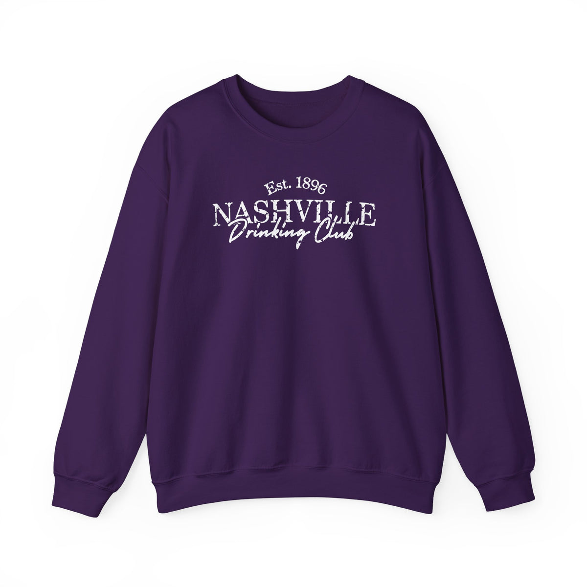 Nashville Drinking Club Crewneck Sweatshirt — 'Sip Loud, Stay Country' Skyline Pullover