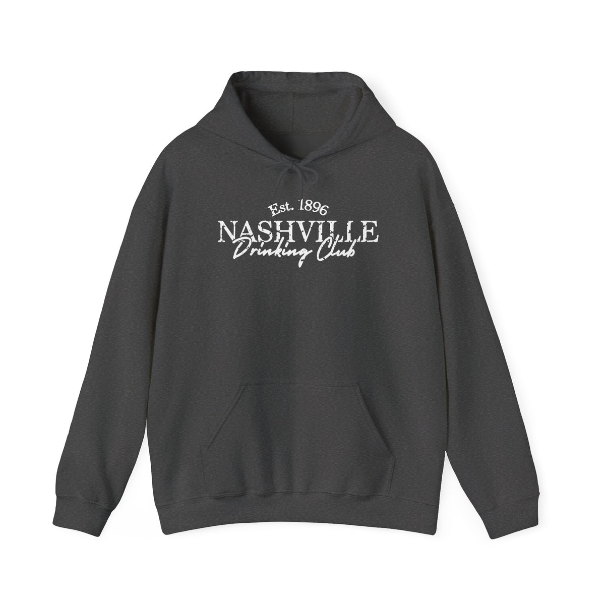 Nashville Drinking Club Hoodie – Skyline Back Print, Est. 1896