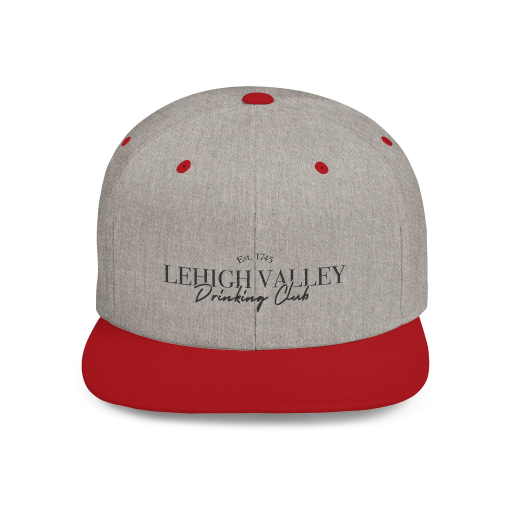 Flat Bill Snapback — Lehigh Valley Drinking Club Embroidered Hat