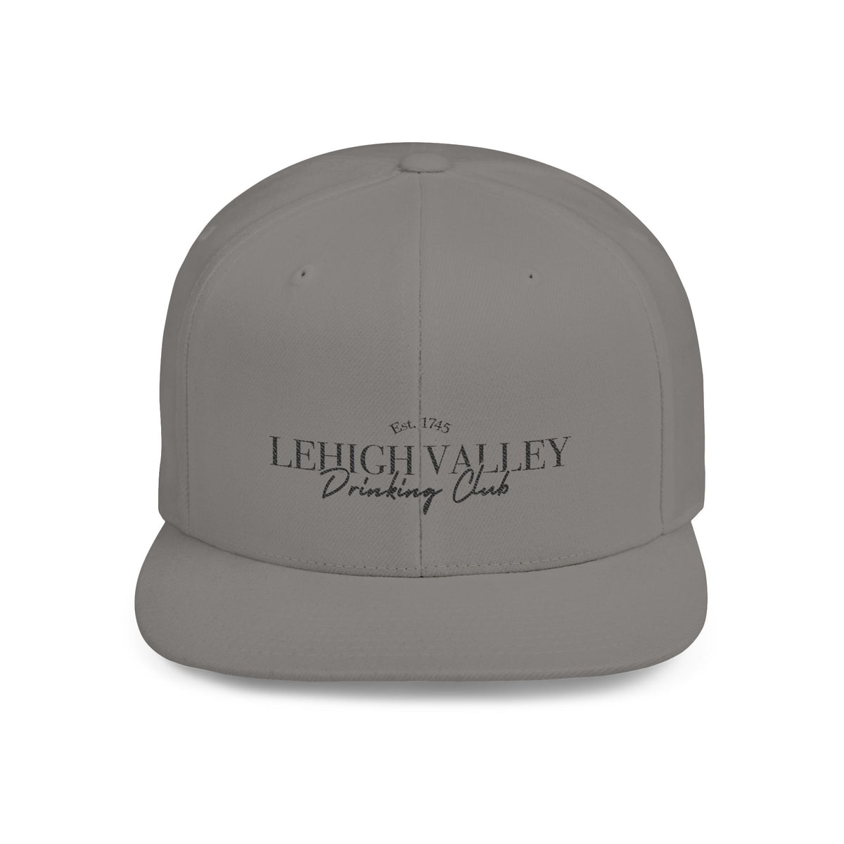 Flat Bill Snapback — Lehigh Valley Drinking Club Embroidered Hat