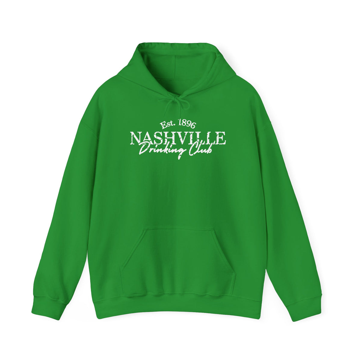 Nashville Drinking Club Hoodie – Skyline Back Print, Est. 1896