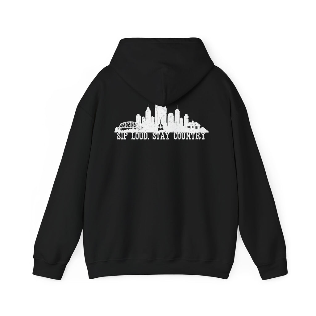 Nashville Drinking Club Hoodie – Skyline Back Print, Est. 1896