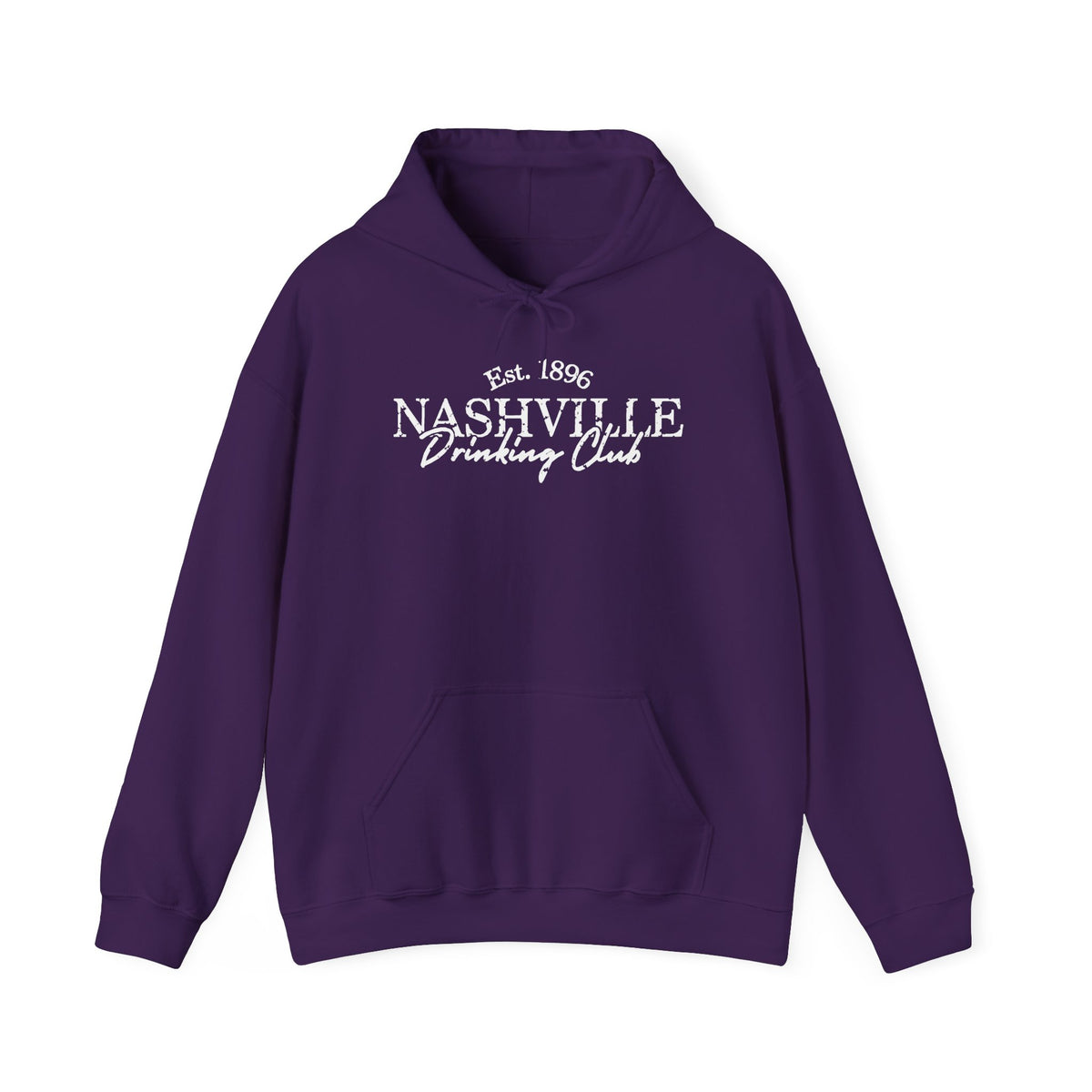 Nashville Drinking Club Hoodie – Skyline Back Print, Est. 1896