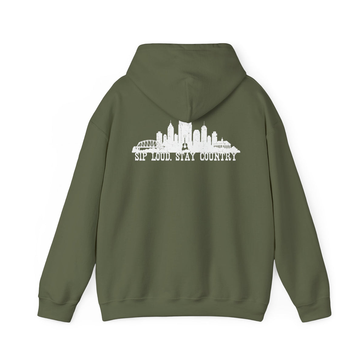 Nashville Drinking Club Hoodie – Skyline Back Print, Est. 1896