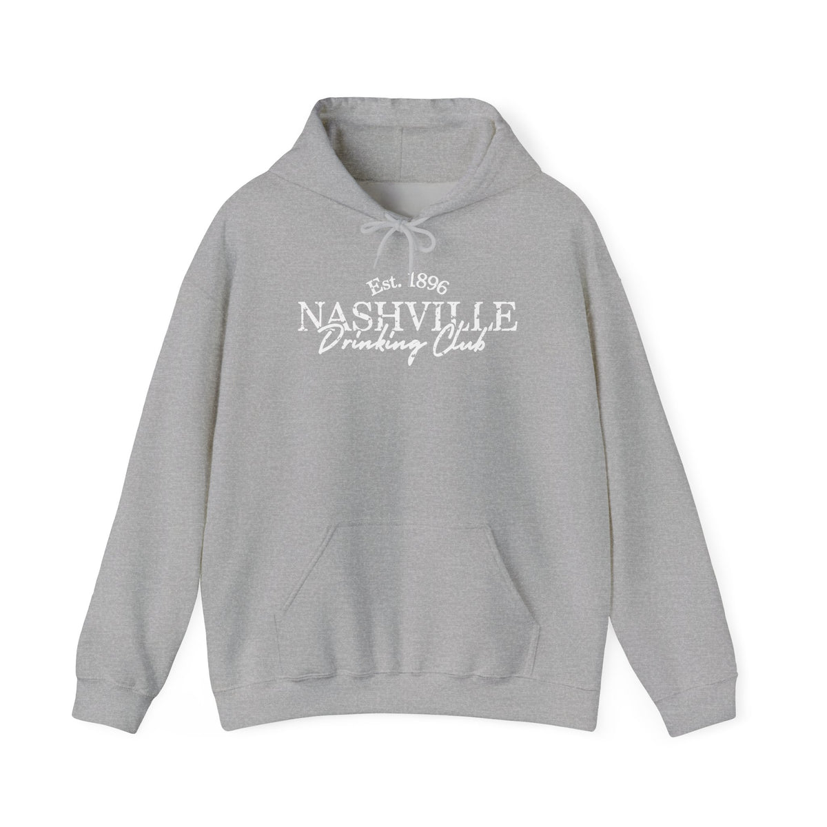 Nashville Drinking Club Hoodie – Skyline Back Print, Est. 1896