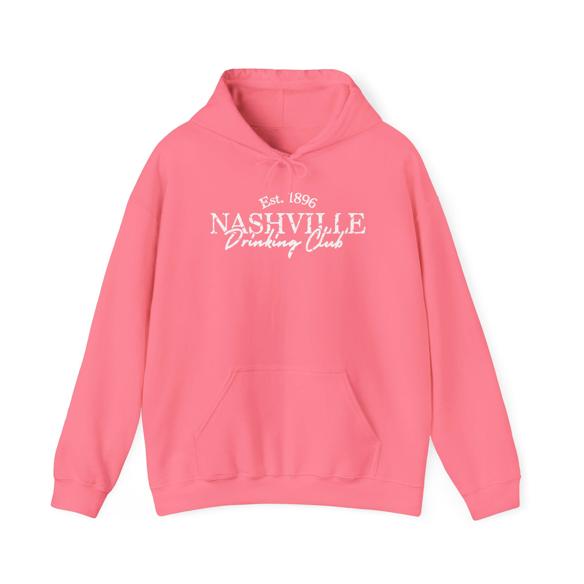 Nashville Drinking Club Hoodie – Skyline Back Print, Est. 1896