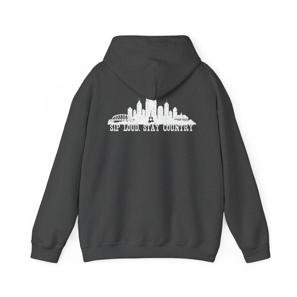 Nashville Drinking Club Hoodie – Skyline Back Print, Est. 1896
