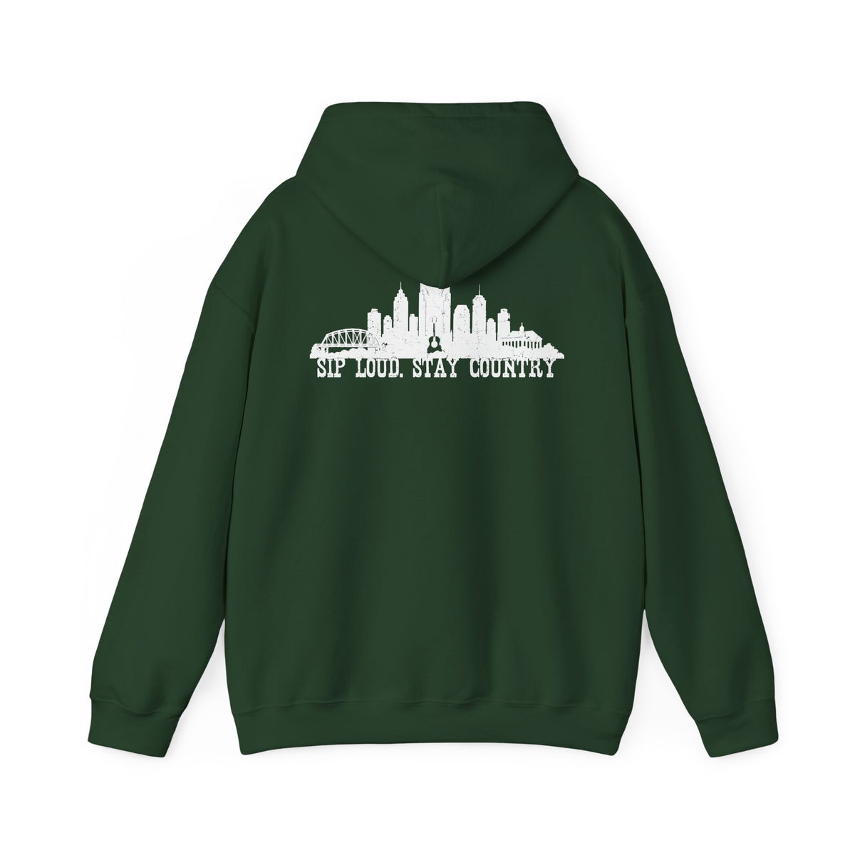 Nashville Drinking Club Hoodie – Skyline Back Print, Est. 1896