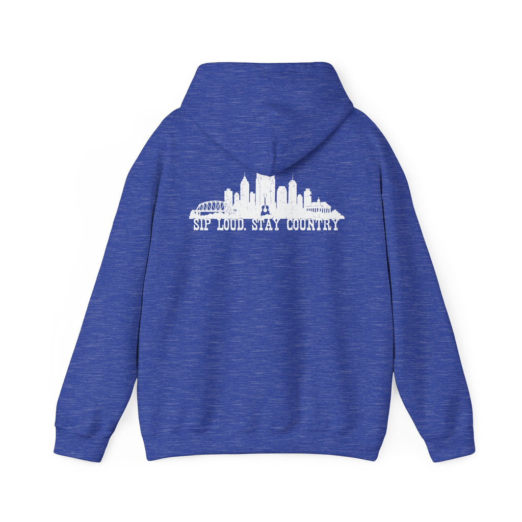 Nashville Drinking Club Hoodie – Skyline Back Print, Est. 1896