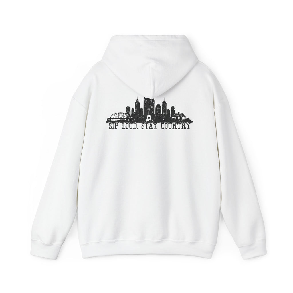 Nashville Drinking Club Hoodie – Skyline Back Print, Est. 1896