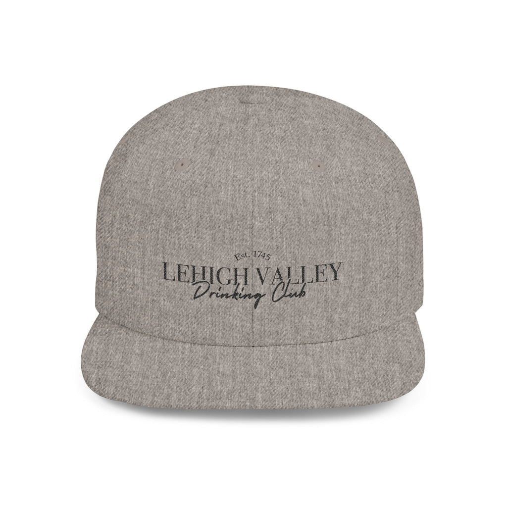 Flat Bill Snapback — Lehigh Valley Drinking Club Embroidered Hat
