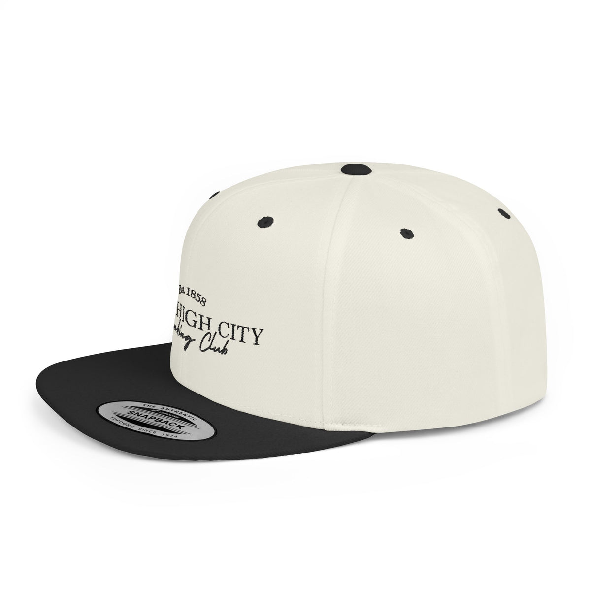 Flat Bill Snapback Hat — "Mile High City Drinking Club" Embroidered Trucker Cap