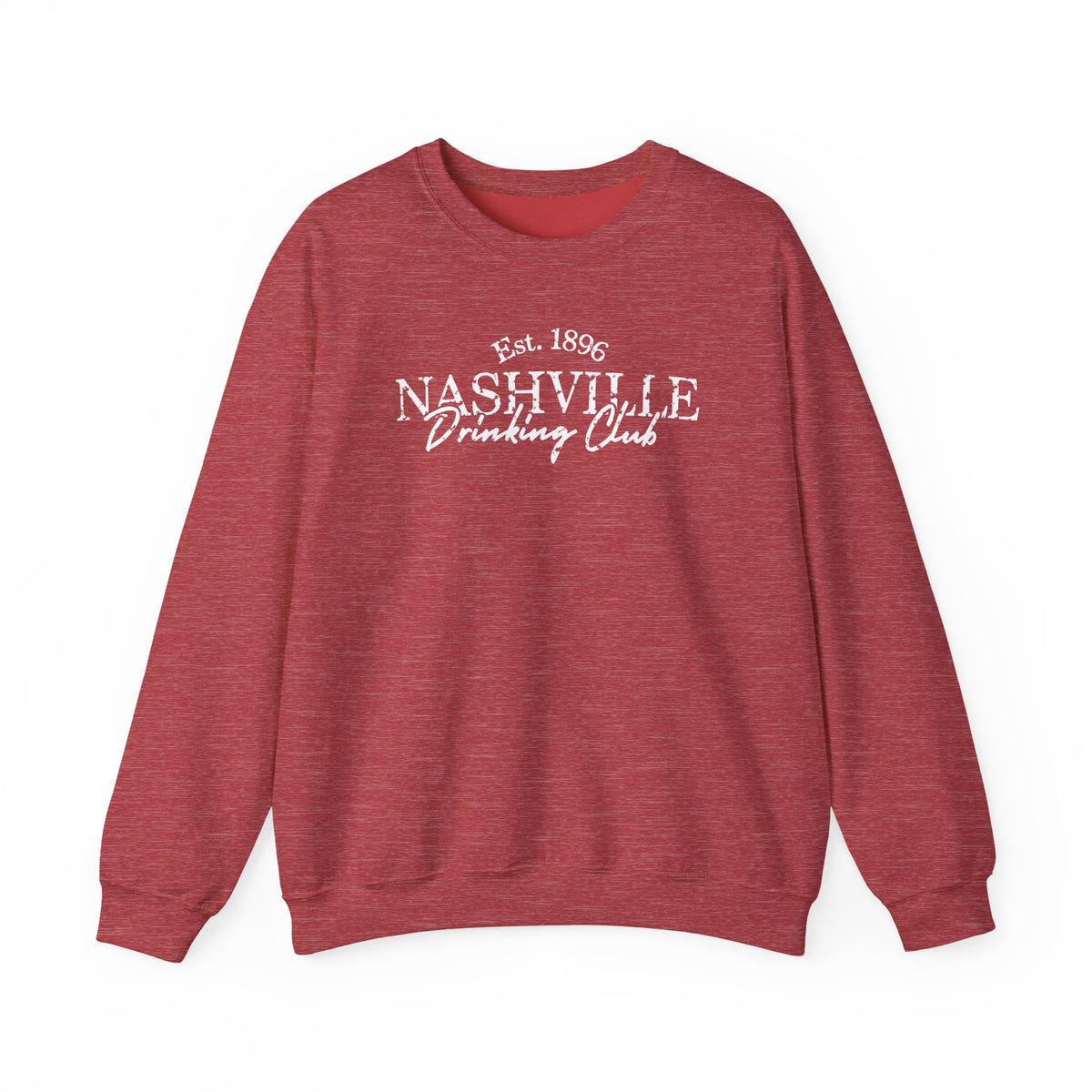 Nashville Drinking Club Crewneck Sweatshirt — 'Sip Loud, Stay Country' Skyline Pullover