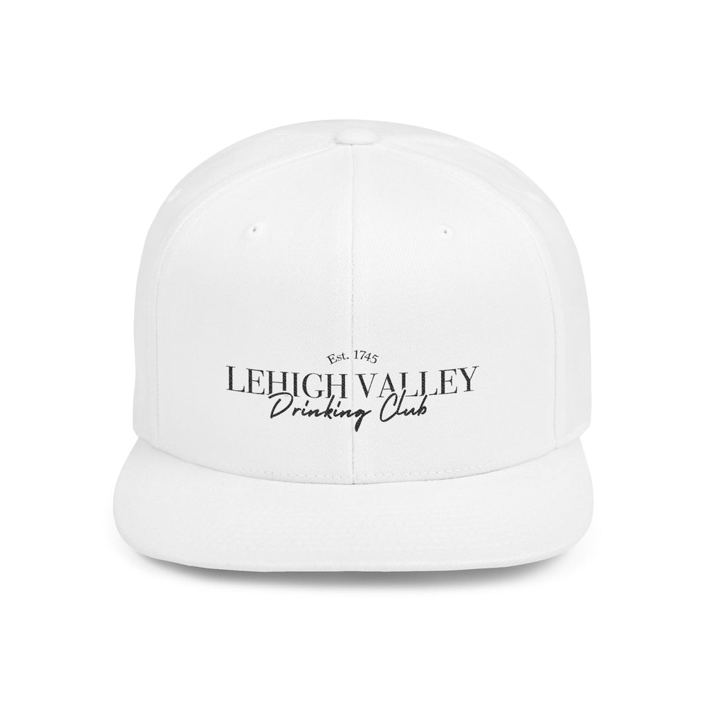 Flat Bill Snapback — Lehigh Valley Drinking Club Embroidered Hat