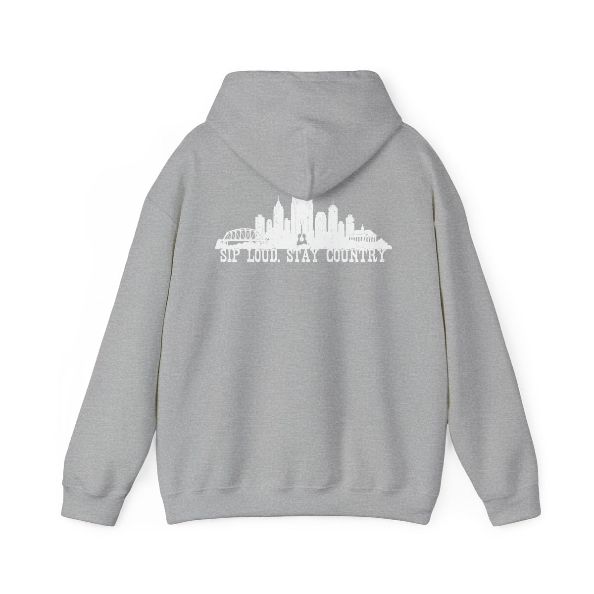 Nashville Drinking Club Hoodie – Skyline Back Print, Est. 1896
