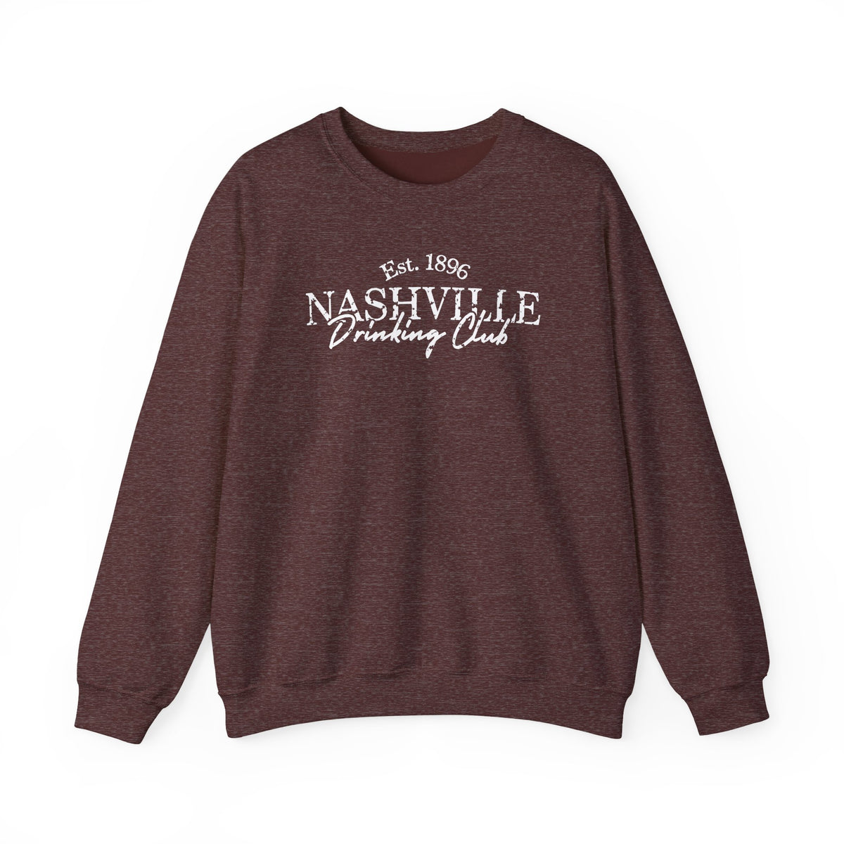 Nashville Drinking Club Crewneck Sweatshirt — 'Sip Loud, Stay Country' Skyline Pullover