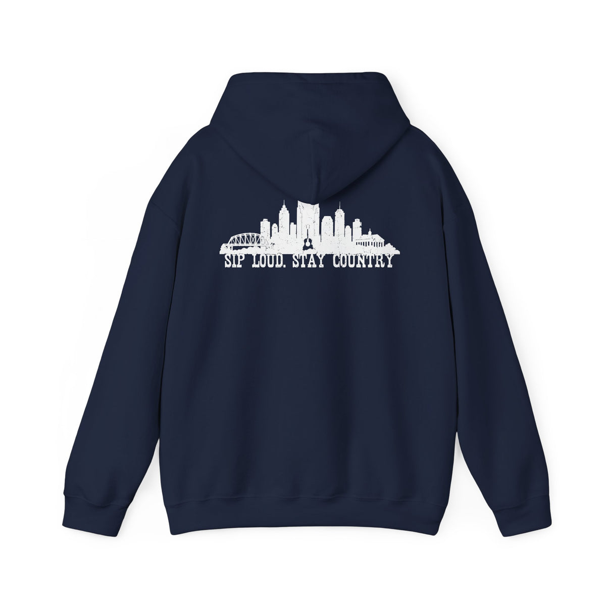 Nashville Drinking Club Hoodie – Skyline Back Print, Est. 1896