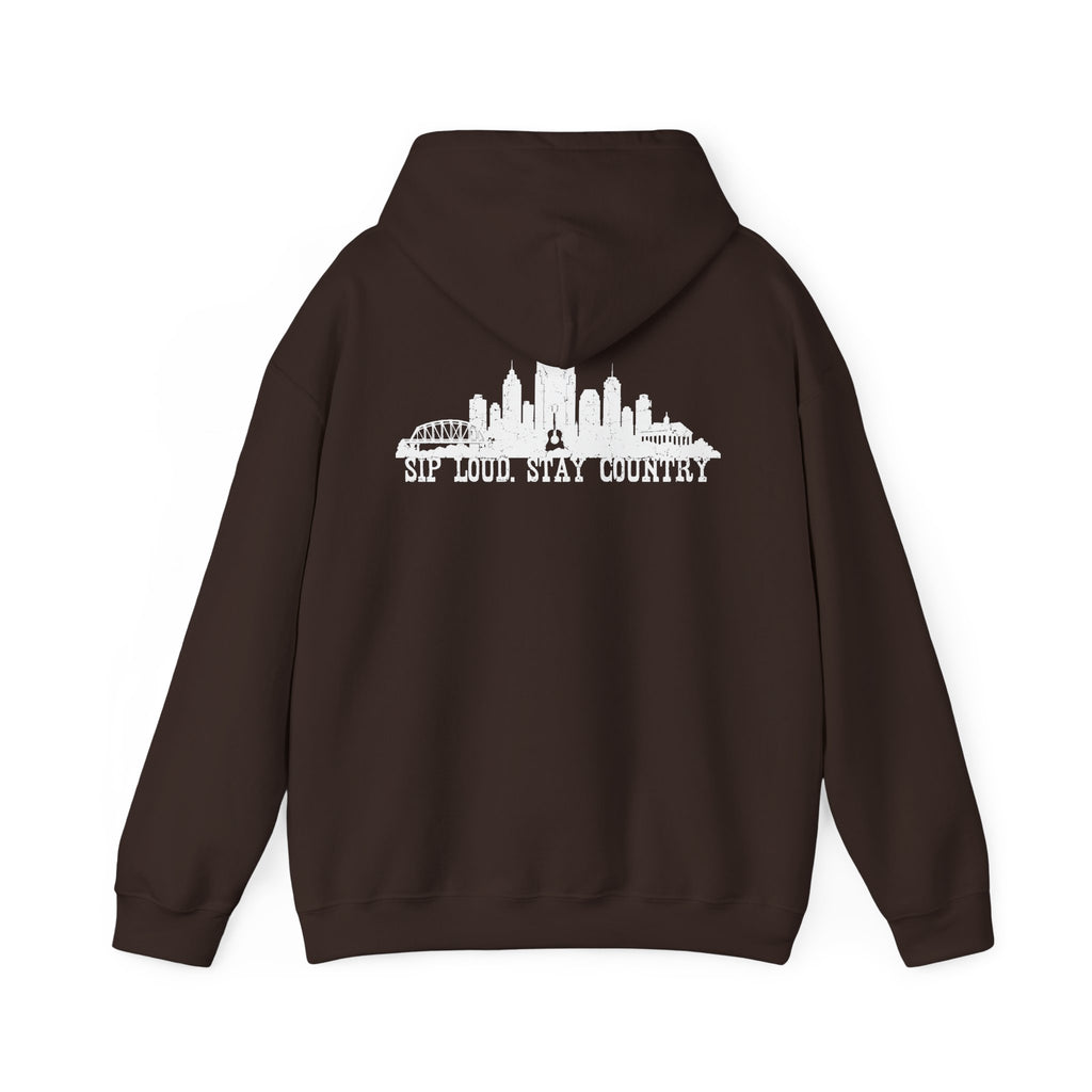 Nashville Drinking Club Hoodie – Skyline Back Print, Est. 1896