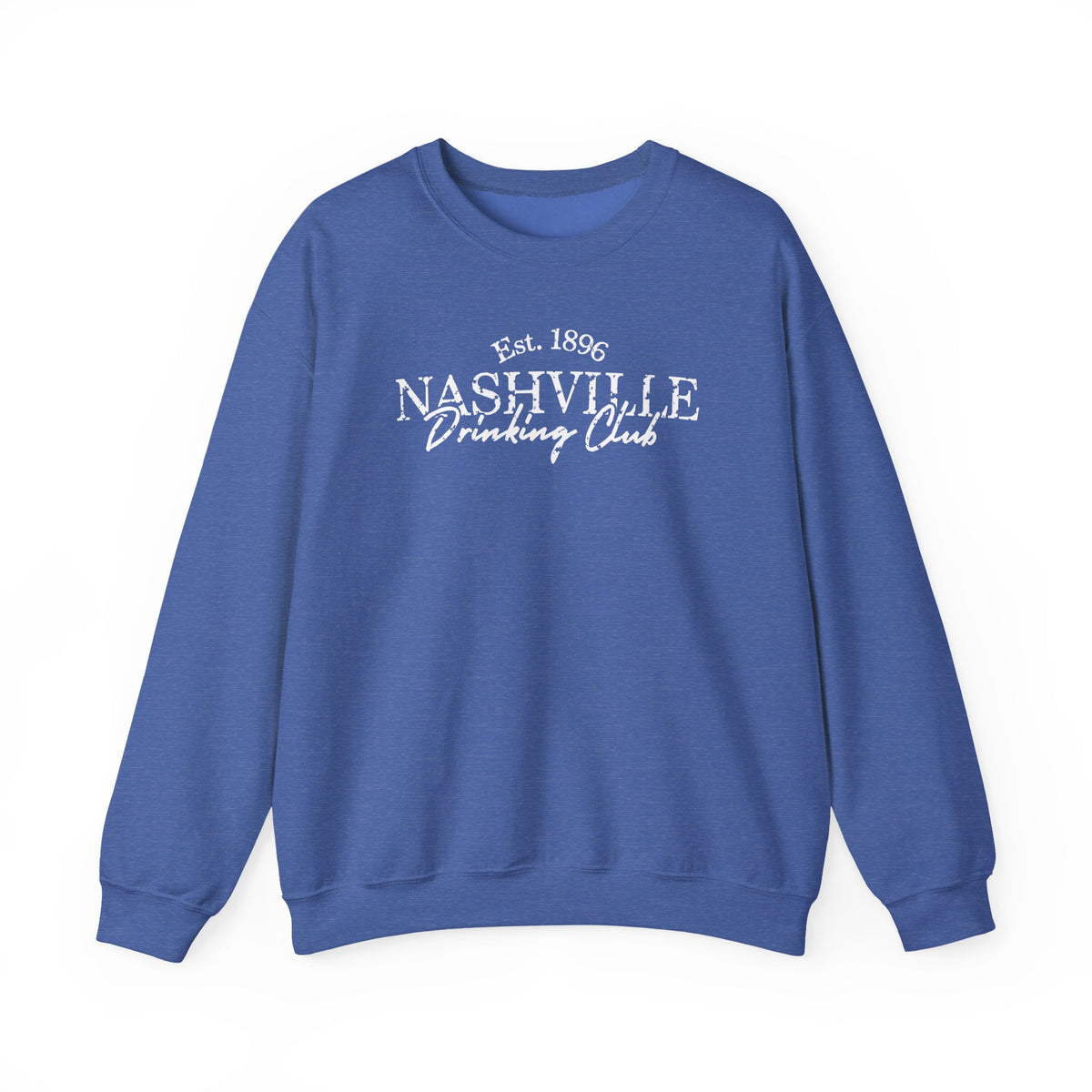 Nashville Drinking Club Crewneck Sweatshirt — 'Sip Loud, Stay Country' Skyline Pullover